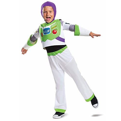 Disney Offizielles Classic Buzz Lightyear Kostüm Kinder, Astronaut Kostüm Kinder, Toy Story Kostum fur Jungen, Faschingskostüme Astronauten Roboter Geburstag Karneval Kind Costume Größ M von Disguise