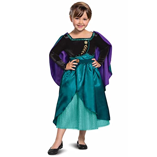 Disney Offizielles Deluxe Frozen Anna Kostüm Mädchen, Kostüm Anna und Elsa Kostum Mädchen, Anna Kleid Eiskönigin, Faschingskostume Karneval Prinzessin Kostum für Kinder S von Disguise