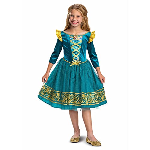 Disney Offizielles Deluxe Merida Kostüm Mädchen Kinder Brave Kostüm Prinzessin Kostum fur Madchen Kleid Faschingskostume Karneval Geburstag S von Disguise