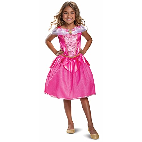 DISGUISE Disney Offizielles Deluxe Prinzessin Aurora Kostüm Kinder, Dornröschen Kostüm für Mädchen, Größe S von DISGUISE