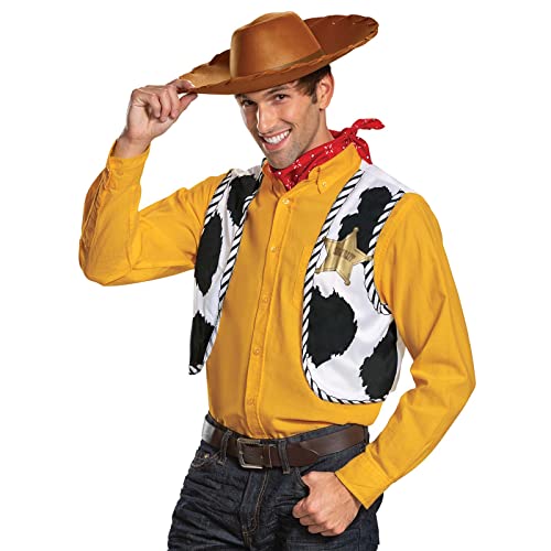 Disney Offizielles Toy Story Kit Woody Kostüm Herren, Sheriff Cowboy Kostüm Herren mit Hut, Faschingskostüm fur Erwachsene Karneval Geburstag Costume von Disguise