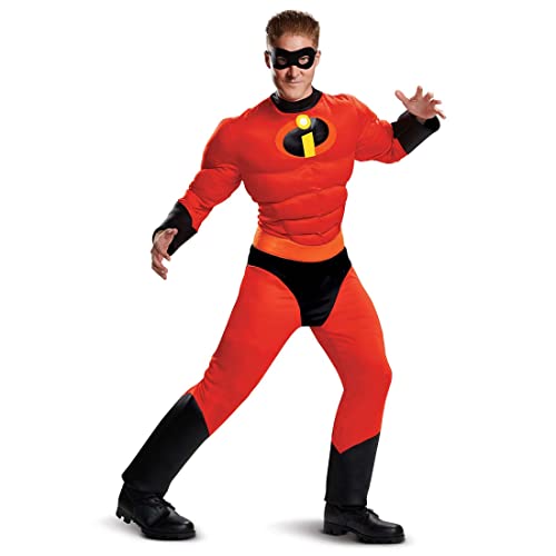 Disguise Disney Offizielles Mr Incredible Kostüm Erwachsene, Muskel Superheld Kostüm, Größe L von Disguise