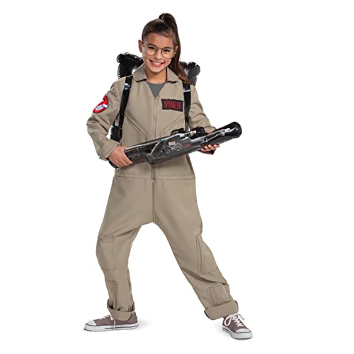 Disguise Ghostbusters Kostüme für Kinder, offizielles Deluxe-Ghostbusters Afterlife-Film-Kostüm, Overall mit aufblasbarem Protonen-Set, Kindergröße L (10–12), mehrfarbig von Disguise