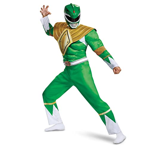 Disguise Herren Green Ranger Classic Muscle Adult Kostüm - Grün - XX-Large von Disguise