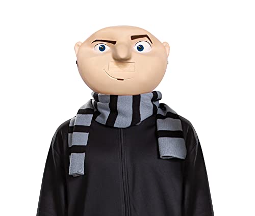 Disguise Herren Kit, Official Minions Gru Adult Mask and Scarf, Single Size Men's Halloween Costume Accessories Erwachsenenkostüme, Mehrfarbig, Einheitsgröße von Disguise