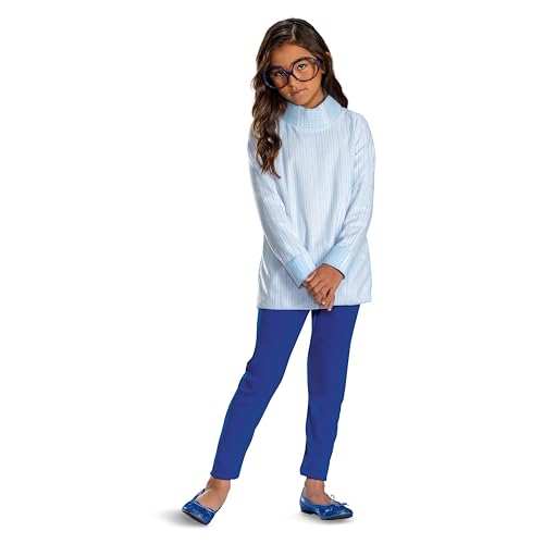 Disguise Inside Out Sadness Kostüm für Kinder, offizielles Inside Out Halloween-Kostüm und Brille, Kindergröße (10-12) von Disguise