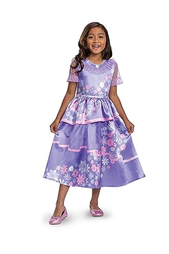 Disguise Mirabel Kinderkostüm, perfekt für Encanto-Fans, beinhaltet ein atemberaubendes mehrfarbiges Kleid mit Schmetterlings-Schulterdetail, Disney-Kostüm für Mädchen, Größe 7–8 von Disguise