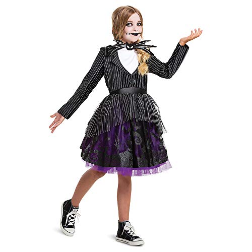 Disguise Jack Skellington Kostüm für Mädchen, offizielles Disney Nightmare Before Christmas Kostüm, Kinder und Tween Size Dress Up Tutu, Größe S (4-6x) von Disguise