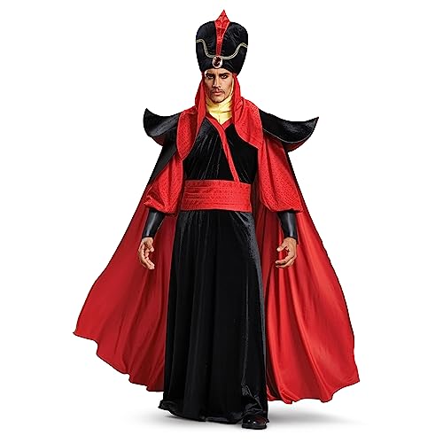 Disguise Jafar Erwachsenenkostüm, offizielles Alladin-Kostüm, Outfit und Kopfbedeckung, Größe L von Disguise