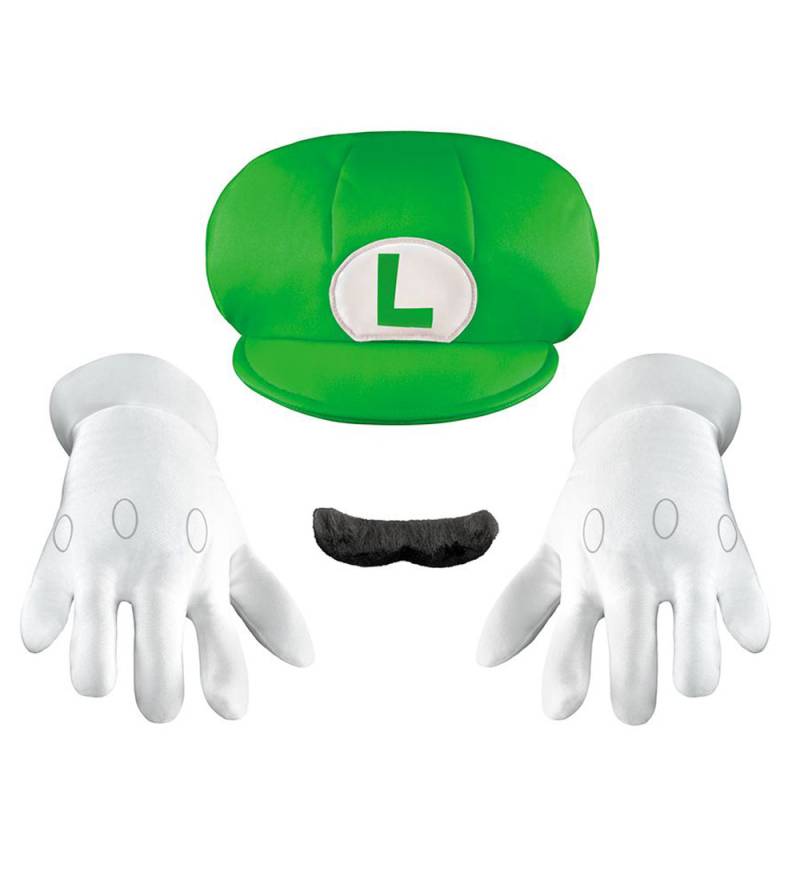 Disguise Kostüm - Luigi-Hut m. Schnurrbart und Handschuhe - Disguise - One Size - Kostüme Disguise Kostüm - Luigi-Hut m. Schnurrbart und Handschuhe - Disguise - One Size - Kostüme von Disguise