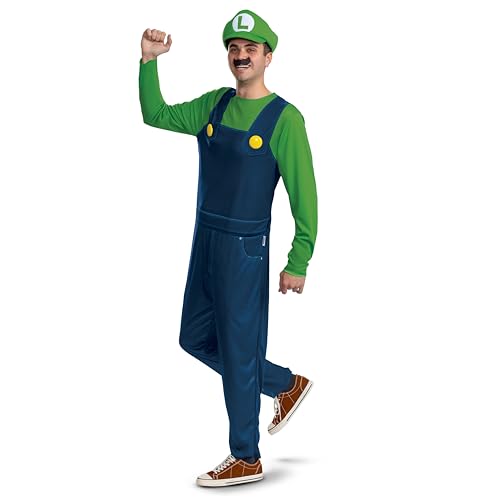 Disguise Luigi Kostüm für Erwachsene, offizielles Super Mario Bro Elevated Classic Kostüm für Erwachsene, Größe XS/S Disguise Luigi Kostüm für Erwachsene, offizielles Super Mario Bro Elevated Classic Kostüm für Erwachsene, Größe XS/S von Disguise