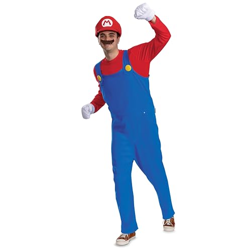Disguise Super Mario 2W1 rote Kostüme, Karnevalskostüme Verkleidung Mario 175-180 cm von Disguise