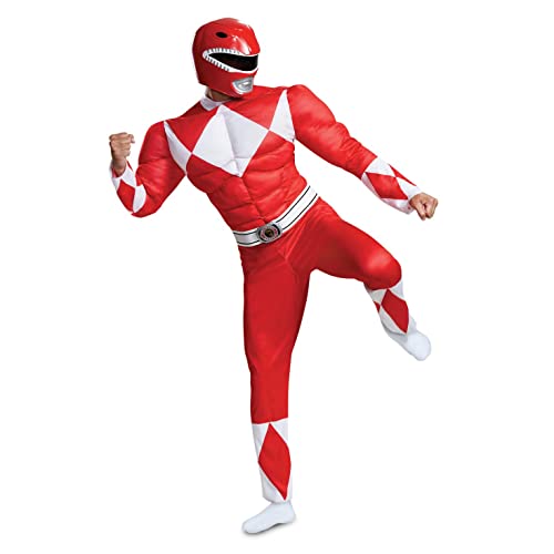 Disguise Red Ranger Classic Muscle Adult 42-46 von Disguise