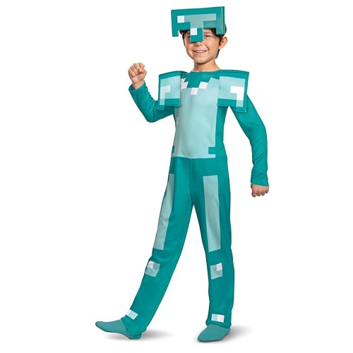 Disguise Minecraft Armor Kostüm, offizielles Minecraft-Kinder-Halloween-Kostüm, klassische Größe 3T/4T von Disguise