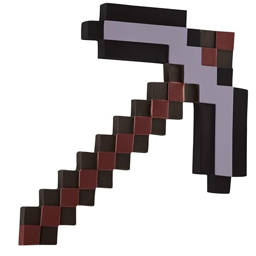 Disguise Minecraft Netherite Spitzhacke Kostümzubehör, offizielles Minecraft Lizenzzubehör, inspiriert von Netherite Spitzhacke Minecraft-Spiel, leichtes und detailliertes Design von Disguise