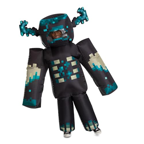 Disguise Minecraft Warden Aufblasbares Kostüm, offizieller Minecraft-Overall mit Luftventilator, Erwachsenengröße Disguise Minecraft Warden Aufblasbares Kostüm, offizieller Minecraft-Overall mit Luftventilator, Erwachsenengröße von Disguise