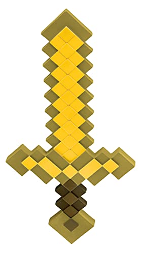 Disguise Mojang Gold Minecraft Schwert, Minecraft Spielzeug für Kinder Einheitsgröße von Disguise