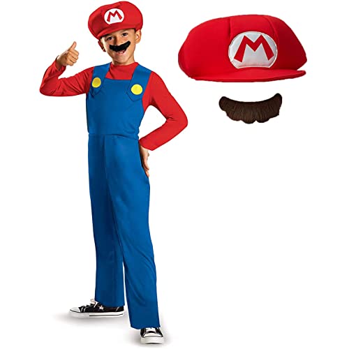 Disguise Nintendo Super Mario Brothers klassisches Jungenkostüm: Mario von Disguise