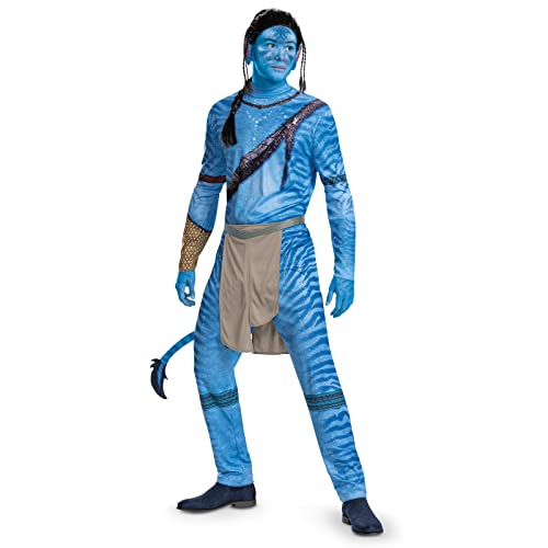 Disney Offizielles Premium Jake Avatar Kostüm Herren Erwachsene, Kostüm Avatar Costume Maske Blau, Faschingskostüm Karneval Cosplay Geburstag Overall Kostüm Größ XL von Disguise