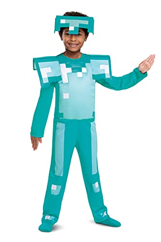 Disguise Offizielles Minecraft Kostüm Kinder Diamant Rüstung Karneval Kostüm Minecraft Faschingskostüme Kinder M von Disguise
