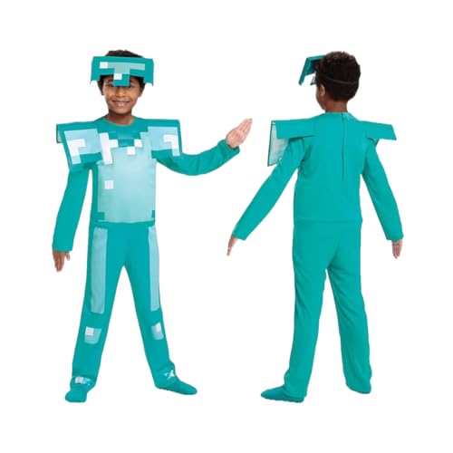 Disguise Offizielles Minecraft Kostüm Kinder Diamant Rüstung Karneval Kostüm Minecraft Faschingskostüme Kinder M von Disguise