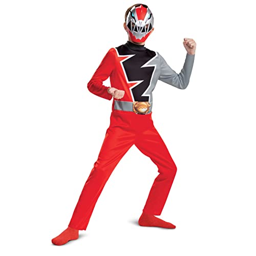Disguise Offizielles Power Rangers Kostüm Kinder Rot Dino Kostüm Kinder Dino Fury Faschingskostüme Kinder M von Disguise