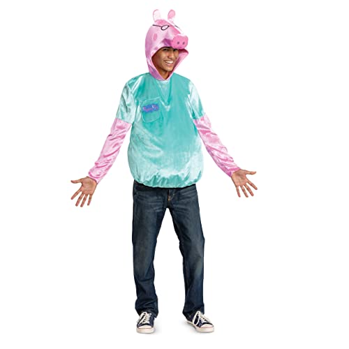 Disguise Herren-Kostüm Daddy Wutz, offizielles Peppa Wutz Halloween für Herren, Einheitsgröße für Erwachsene, wie abgebildet, Herrengröße L 42–46, wie abgebildet, Men's Size Large (42-46) von Disguise