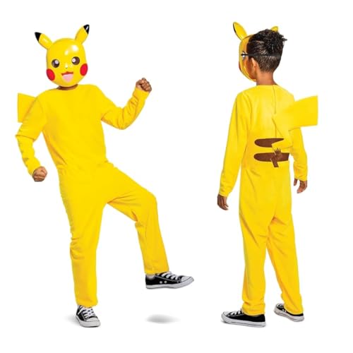 Disguise Pokemon Pikachu-Kostüm, offizielles Pikachu-Kostüm, 100% Polyester, mit Pikachu-Maske, Halloween, Karneval, empfohlen für Kinder von 4-6 Jahren, Größe XS von Disguise
