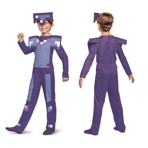 DISGUISE 108819K-15L Enchanted Armour Klassischer Jumpsuit, Minecraft-Kostüm und Zubehör, Lila, Einheitsgröße DISGUISE 108819K-15L Enchanted Armour Klassischer Jumpsuit, Minecraft-Kostüm und Zubehör, Lila, Einheitsgröße von Disguise