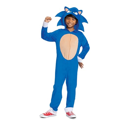 Disguise Sonic the Hedgehog Kostüm, offizielles Sonic Movie Kostüm und Kopfbedeckung, Kindergröße S (4-6) von Disguise