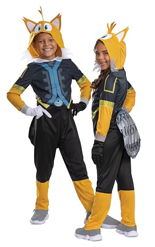 Disguise Tails Kostüm für Kinder, offizielles Sonic Prime Kostüm und Kopfbedeckung, Größe (10-12) von Disguise