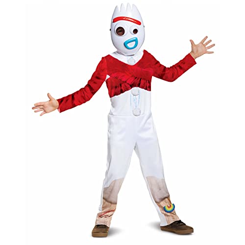 Disney Deluxe Offizielles Forky Kostüm Kinder mit Premium Maske Disney, Toy Story Kinder Kostüm Jungen, Größe S von Disguise
