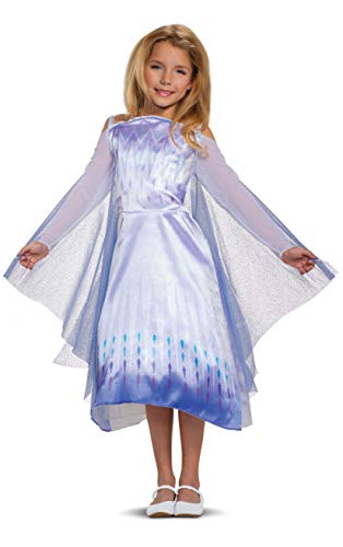 Disney Frozen 2 Elsa Costume for Girls, Classic Dress and Cape Outfit, Child Size Medium (7-8) von Disguise