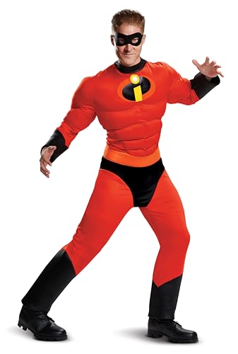 Disney Incredibles Mr. Incredible Deluxe Muscle Adult Costume (Adult Medium 38-40) von Disguise