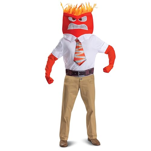 Disney Inside Out Anger Kostüm, Offizielles Inside Out Halloween-Kostüm-Zubehör-Set, Erwachsenengröße (38-40) von Disguise