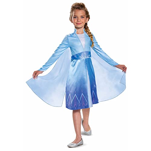 Disney Official Classic Frozen Elsa Dress Up for Girls, Frozen Dress costume Kids, Princess Costumes for Girls Fancy dress Outfit, costumes for Girls S von Disguise
