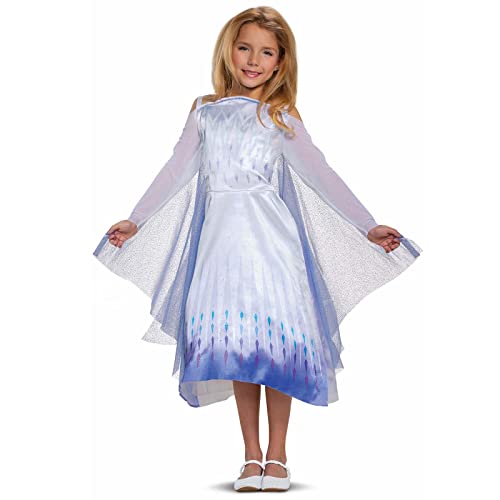 Disney Offizielles Classic Frozen Elsa Kostüm Mädchen, Elsa Kleid Mädchen, Eiskönigin Kostüm Mädchen, Elsa Kostüm Kinder, Karneval Fashingskostüm Prinzessin Kostüm für Kinder S von Disguise