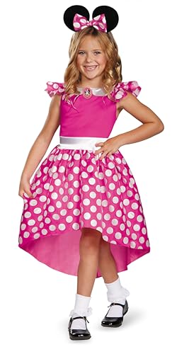 Disney Offizielles Premium Rosa Minnie Mouse Kostüm Kinder Maus Kostüm Mädchen Minnie Mouse Kleid Mädchen Faschingskostüme fur Kinder Karneval Halloween Geburtstag Größ XS von Disguise