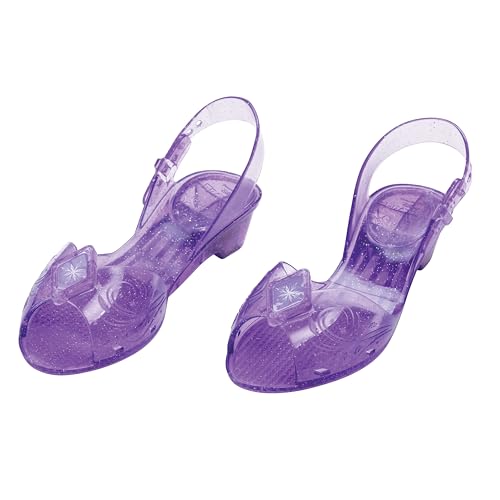 Frozen Elsa Gelee Schuhe, offizielle Disney Prinzessin Kostüm Schuhe mit Schneeflocken-Emblem, Kinder Größe 11/12 Medium von Disguise