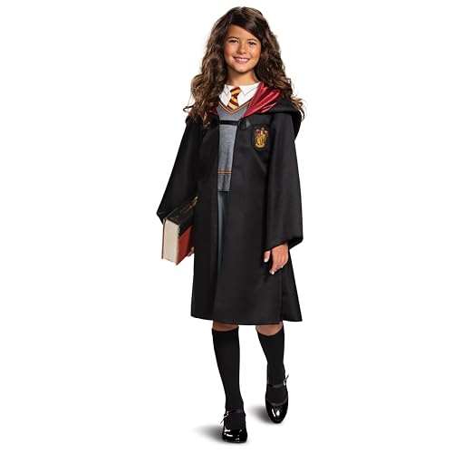 Harry Potter Hermione Granger Classic Girls Costume, Black & Red, Kids Size Large (10-12) von Disguise