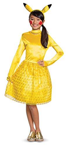 Disguise Kusta Pikachu Pokemon Classic Mädchen Kostüm Gelb, L (10-12) von Disguise