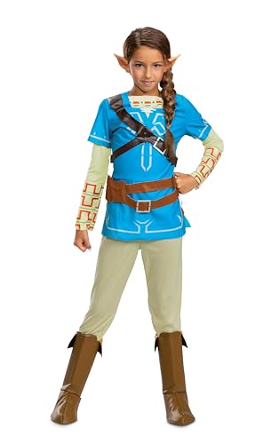 Disguise Link Breath The Wild Deluxe Costume, Blue, Small (4-6) von disguise