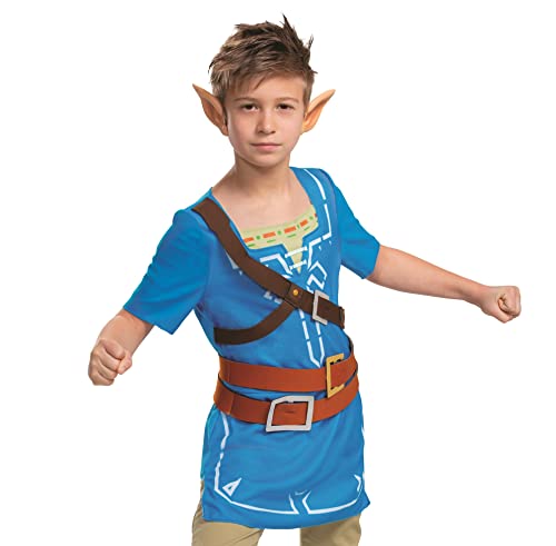 Link Costume for Kids, Zelda Breath of The Wild, Classic Size Small (4-6) von Disguise
