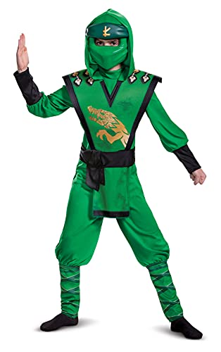 Lloyd Costume for Kids, Deluxe Lego Ninjago Legacy Themed Children's Charcter Jumpsuit, Child Size Medium (7-8) von Disguise