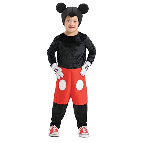 Mickey Mouse Adaptives Kostüm, offizielles Disney-Kostüm mit Zugänglichkeitsmerkmalen, Kindergröße (4-6) von Disguise
