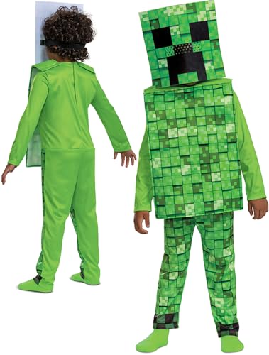 Disguise Minecraft Grünes Faschingskostüm Creeper Verkleidung 127-136 cm 7-8 Jahre alt von DISGUISE
