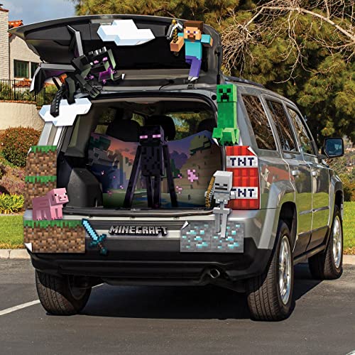 Minecraft Trunk or Treat Decorations for Car, Official Minecraft Car Trunk Decorations for Halloween, Kit with Themed Panels for Cars and SUVs von Disguise
