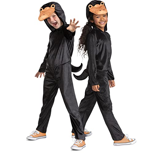Niffler Costume for Kids, Official Fantastic Beasts Costume Jumpsuit with Hood and Tail, Child Size Extra Small (3T-4T) von Disguise
