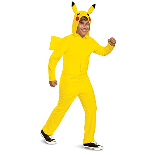 Pokémon | Pikachu Kostüm mit Kapuze für Kinder | Größe 14-16 Jahre | Kostüm mit Kapuze | offizielles Pokémon-Lizenzprodukt | weich und bequem | für Geburtstage oder Partys | Geschenkidee für Fans von Disguise