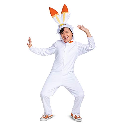 Scorbunny Hooded Jumpsuit Costume for Kids, Pokemon, Classic Size Small (4-6) von Disguise